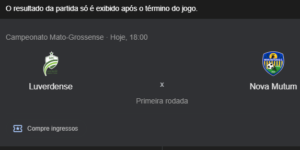 Nova Mutum, em partida válida pela terceira rodada do Campeonato Mato-grossense