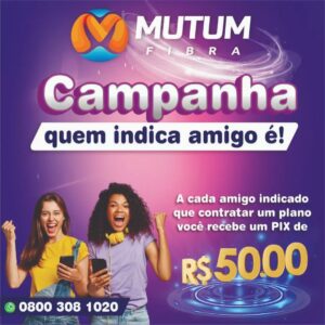🎉 Campanha "Quem Indica Amigo É!" 🎉 Você sabia que pode ganhar R$ 50 em um PIX a cada amigo que você indicar? É isso m…