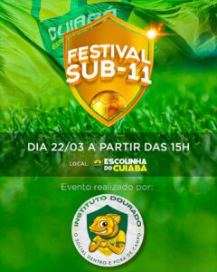 O Instituto Dourado tem o prazer de anunciar o Festival Sub-11 neste sábado, na …