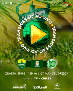 TRANSMISSÃO AO VIVO!  

Acompanhe nossa estreia no Brasileirão Sub-20 pela TV Cu…