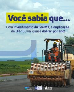 Você sabia que…

Com o investimento do GovMT, a duplicação da BR-163 acelerou c…