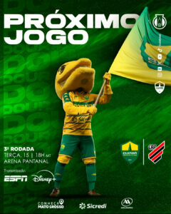 Terça tem Cuiabá na Arena pela Série B!

 Athletico-PR
 3ª Rod – Brasileiro Séri…