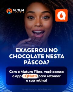 Exagerou no chocolate nesta Páscoa? 

Com a Mutum, você acessa o app @QNutri e …