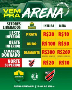 Terça tem Dourado na Arena 

 Athletico Paranaense 
 3ª rodada Brasileiro Série …