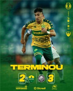 Final de jogo. Próximo jogo do Dourado será na sexta que vem, diante da Chapecoe…