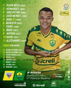 Sub-20 do Cuiabá está definido para enfrentar o Fortaleza!

Vamos, Dourado!

#Or…