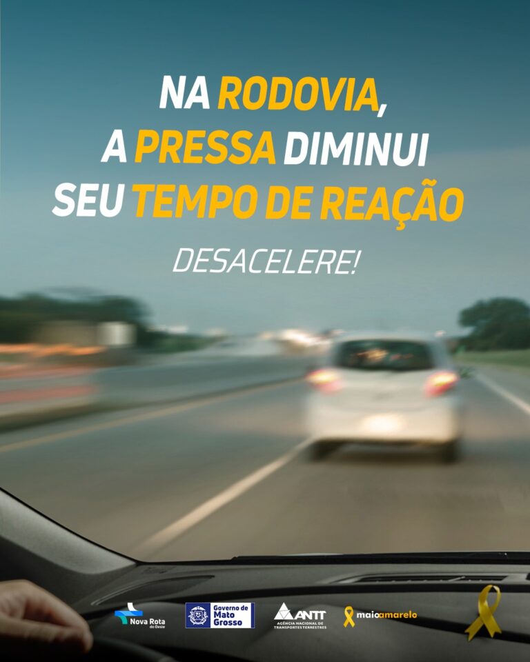 Na rodovia, a pressa não encurta caminhos, ela reduz o seu tempo de reação.

Dir…