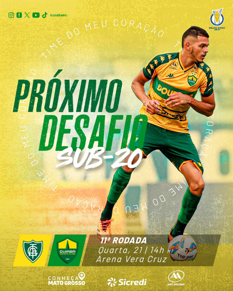 Vindo de um empate com o Santos, o time sub-20 do Cuiabá volta a jogar nesta qua…