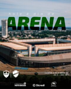 Hoje é dia de jogo na Arena Pantanal! 

O Dourado entra em campo contra o Vila …