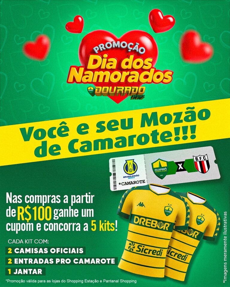 Promoção Dia dos Namorados da Dourado Store!

Nas compras a partir de R$ 100, fe…