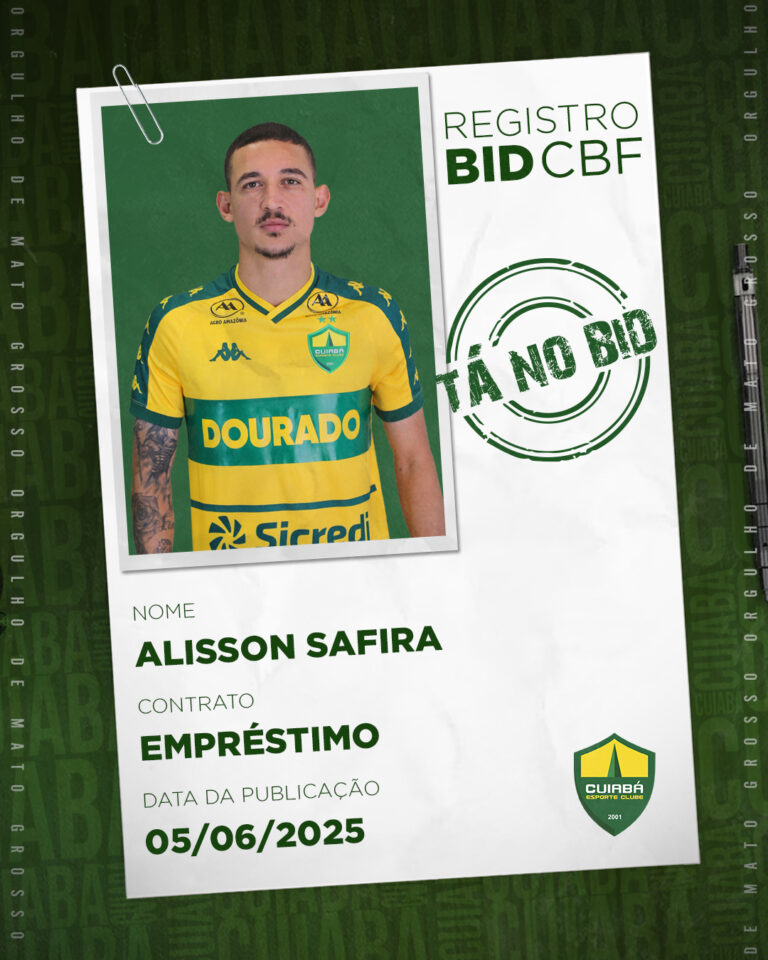 Tá no BID!

Alisson Safira aparece no BID da CBF e está apto a defender o Dourad…
