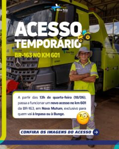 Atenção, motorista! 

A partir das 13h de quarta-feira (18/06), entra em operaç…