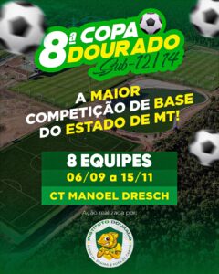 Vem aí a 8ª edição da Copa Dourado, nas categorias sub-12 e sub-14, maior compet…