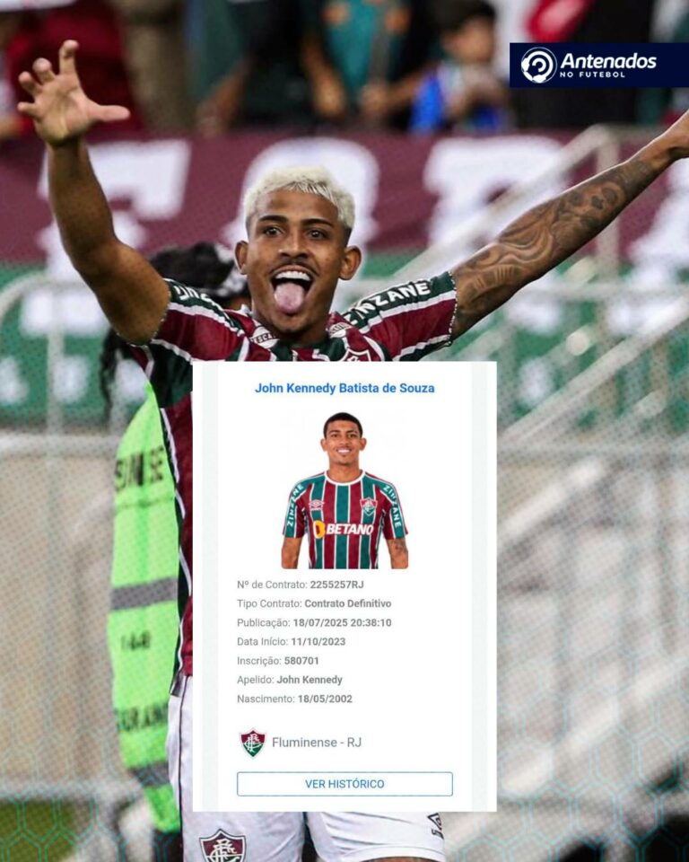 John Kennedy é regularizado a tempo e está à disposição do Fluminense para o Fl…