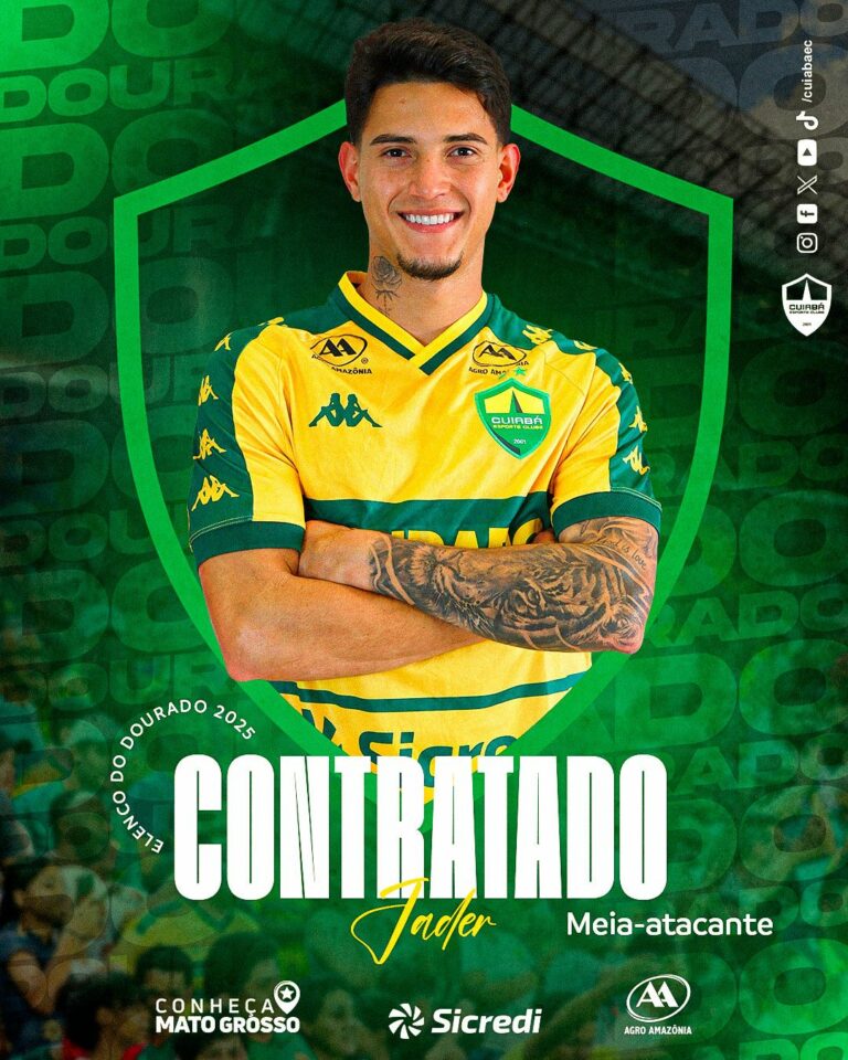 Meia-atacante Jader é o novo reforço do Cuiabá

O Cuiabá acertou, nesta quinta (…