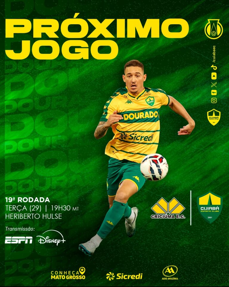 Terça tem Douradão em Santa Catarina!

 Criciúma
 19ª Rod – Brasileiro Série B
 …