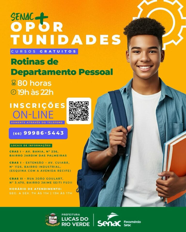 Novas vagas abertas!

Se você quer se destacar no mercado e aprender uma nova pr…