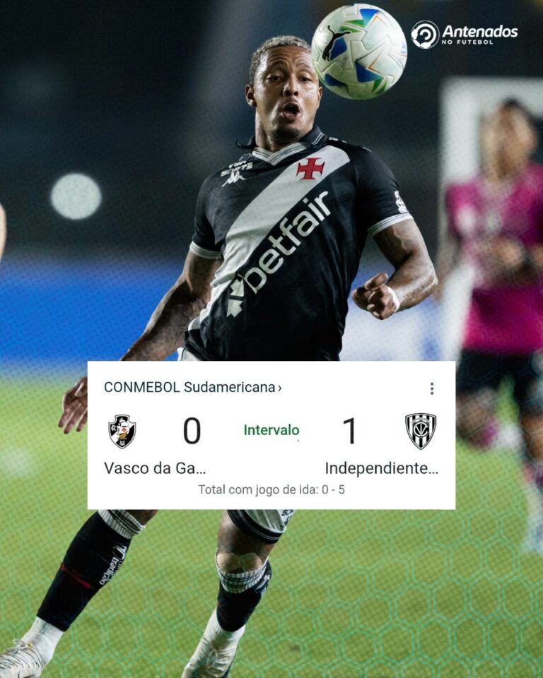 INTERVALO! Vasco toma mais um gol e vai sendo eliminado da Sul-Americana…