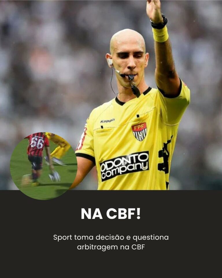 POLÊMICA! Sport decide questionar árbitro e protocola… Ver mais