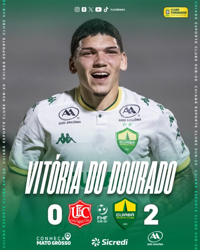 Vitória do Dourado sobre o União pelo Estadual Sub-20. Cuiabá chega aos seis pon…