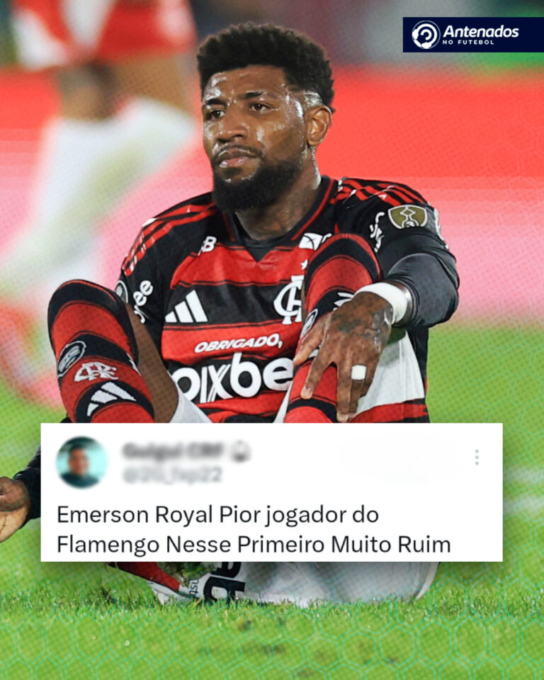 Torcedores do Flamengo criticaram a atuação de Emerson Royal, que saiu lesionad…