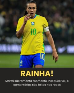 É CAMPEÃO!  Marta, a rainha, acaba de executar feito inacreditável…Ver mais