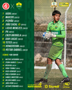 Dourado definido e pronto para enfretar o Inter, a partir das 16h (MT).

Vamos, …