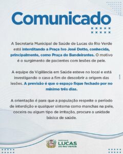 Interdição temporária
A Praça Ivo José Dotto (Praça dos Bandeirantes) está inte…