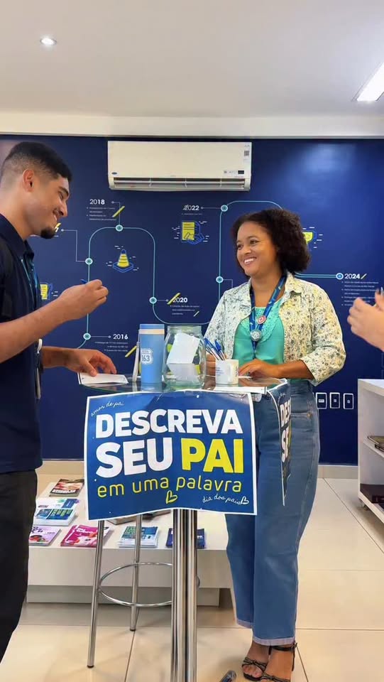 Se você pudesse descrever seu pai em uma palavra, qual seria? 

Aqui na Nova Rot…