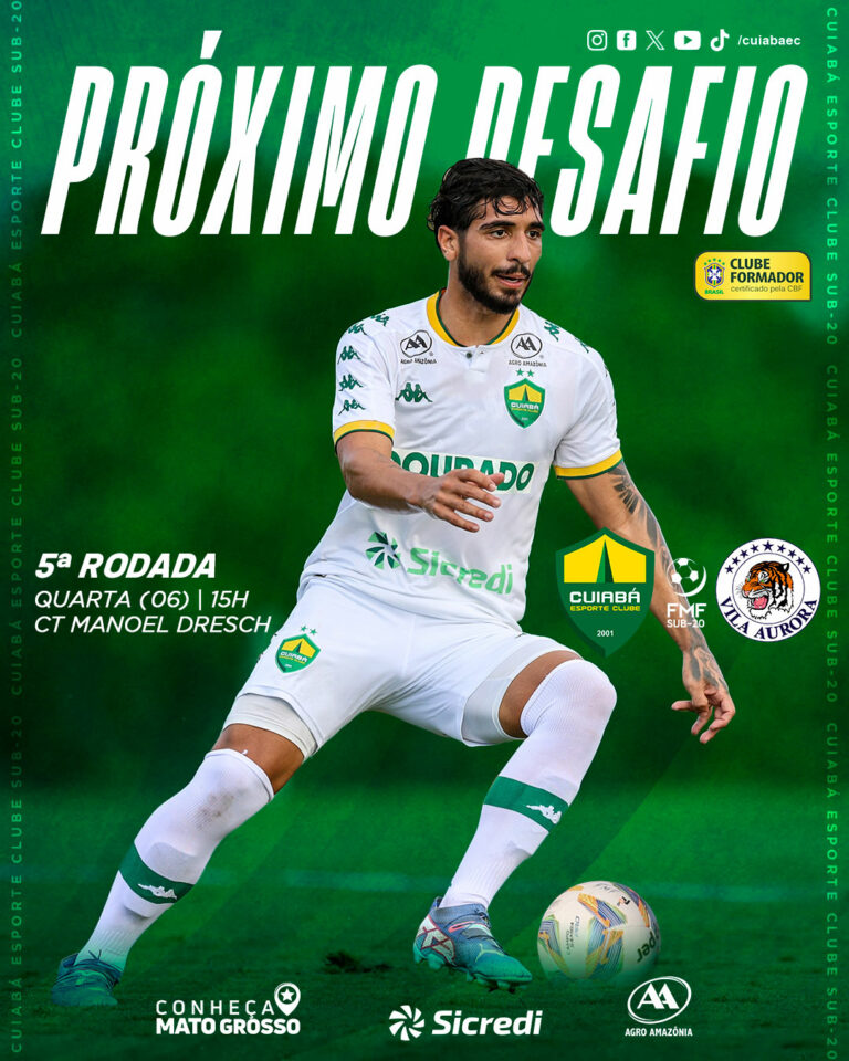 A equipe sub-20 do Cuiabá enfrenta o Vila Aurora, nesta quarta-feira (6), a part…