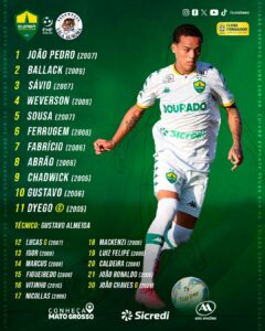 Dourado pronto e definido para enfrentar o Vila Aurora pelo Mato-grossense Sub-2…