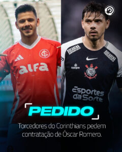 Internacional libera Óscar Romero, e torcida do Corinthians pede nas redes socia…