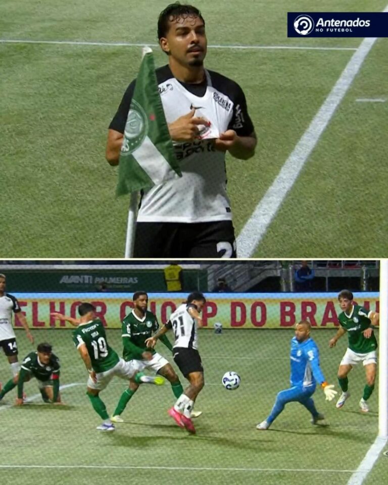 CORINTHIANS NA FRENTE!
No primeiro tempo, o Timão abriu o placar contra o Palmei…