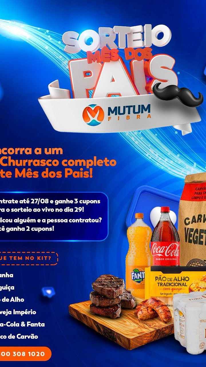 Participe do nosso sorteio do mês dos pais, é muito simples, fique atento as reg…