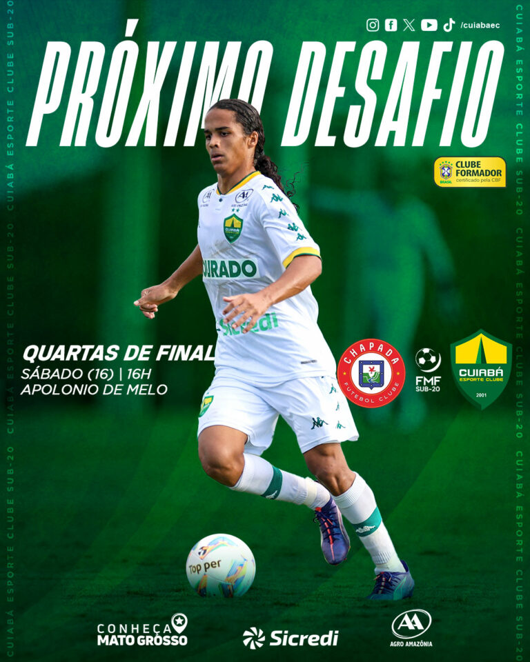 A equipe sub-20 do Cuiabá enfrenta o Chapada, às 16h (MT) deste sábado (16), no …