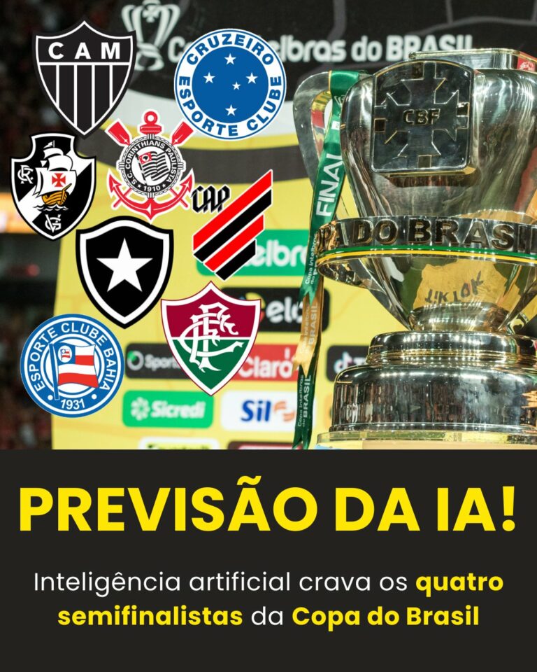 QUEM PASSA? IA cravou que os semifinalistas da Copa do Brasil serão…Ver mais