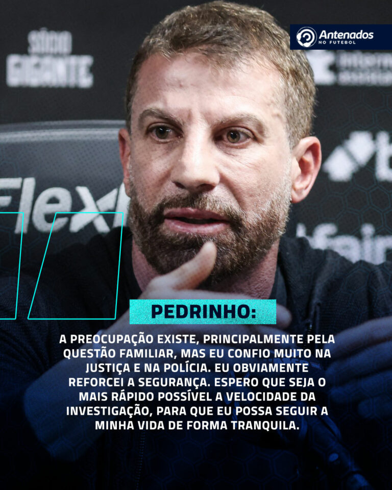 Pedrinho, presidente do Vasco, prestou depoimento hoje à tarde no Rio de Janeir…