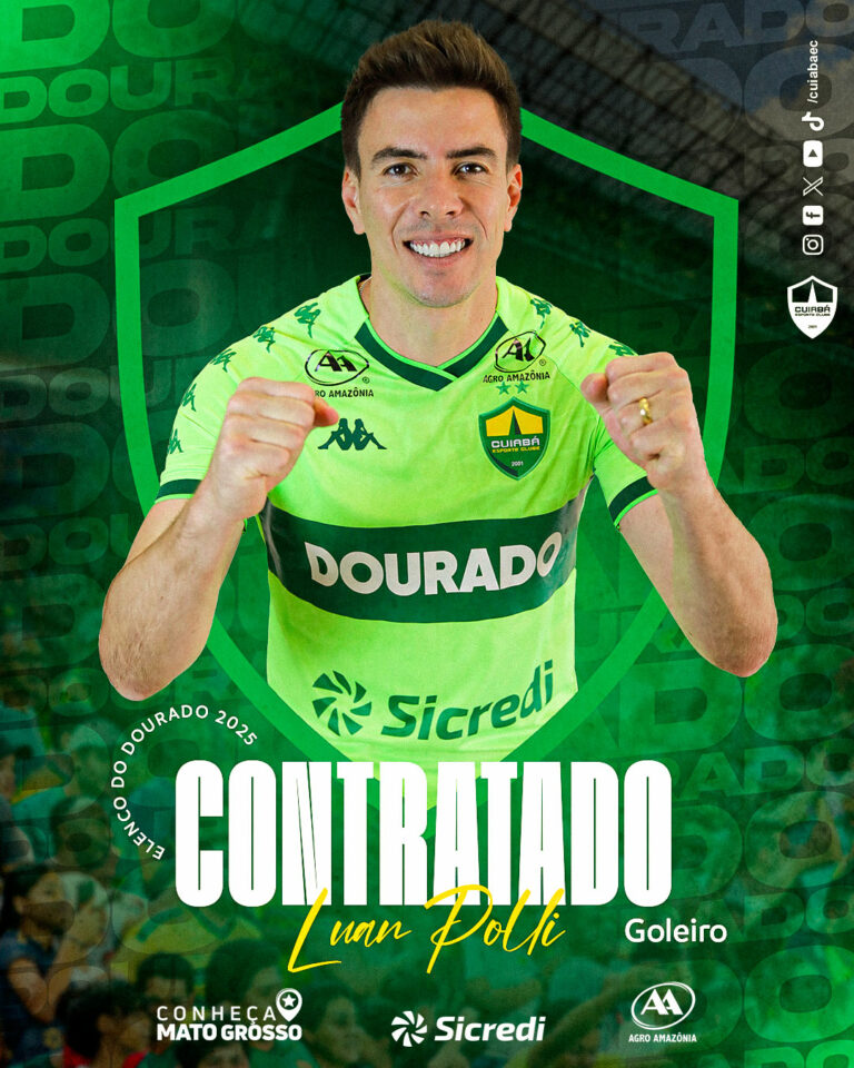 Cuiabá se reforça com o goleiro Luan Polli

O Cuiabá acertou, hoje (18), a contr…