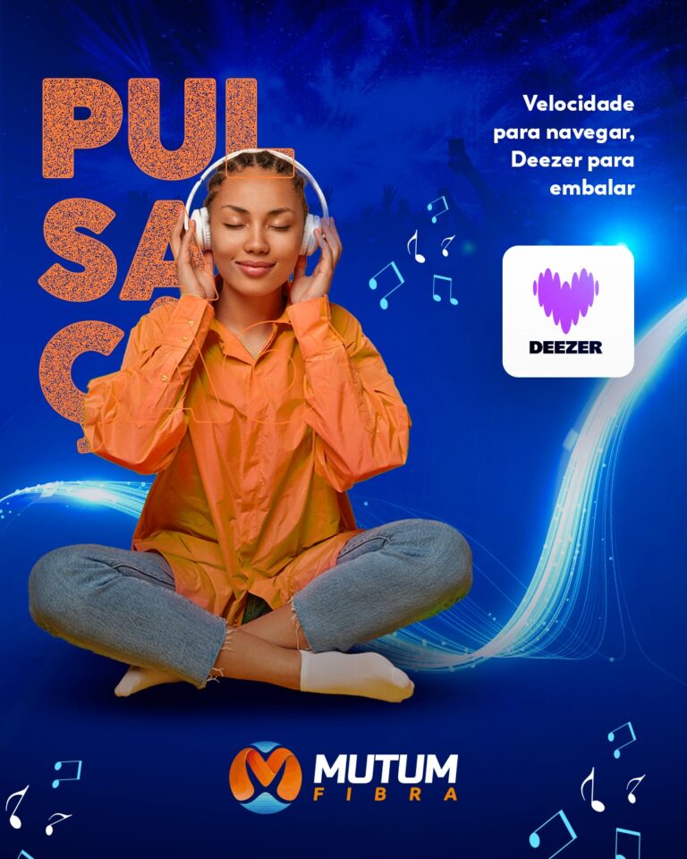 A batida que embala sua conexão!

Com a internet da Mutum Fibra e Deezer, você …