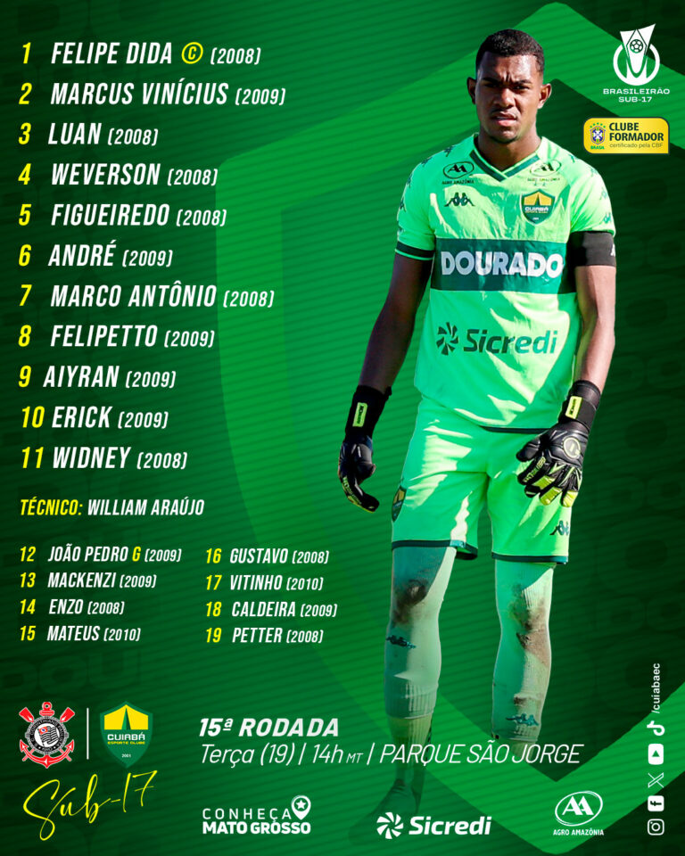 O Dourado está pronto e escalado para enfrentar o Corinthians pelo Brasileiro Su…