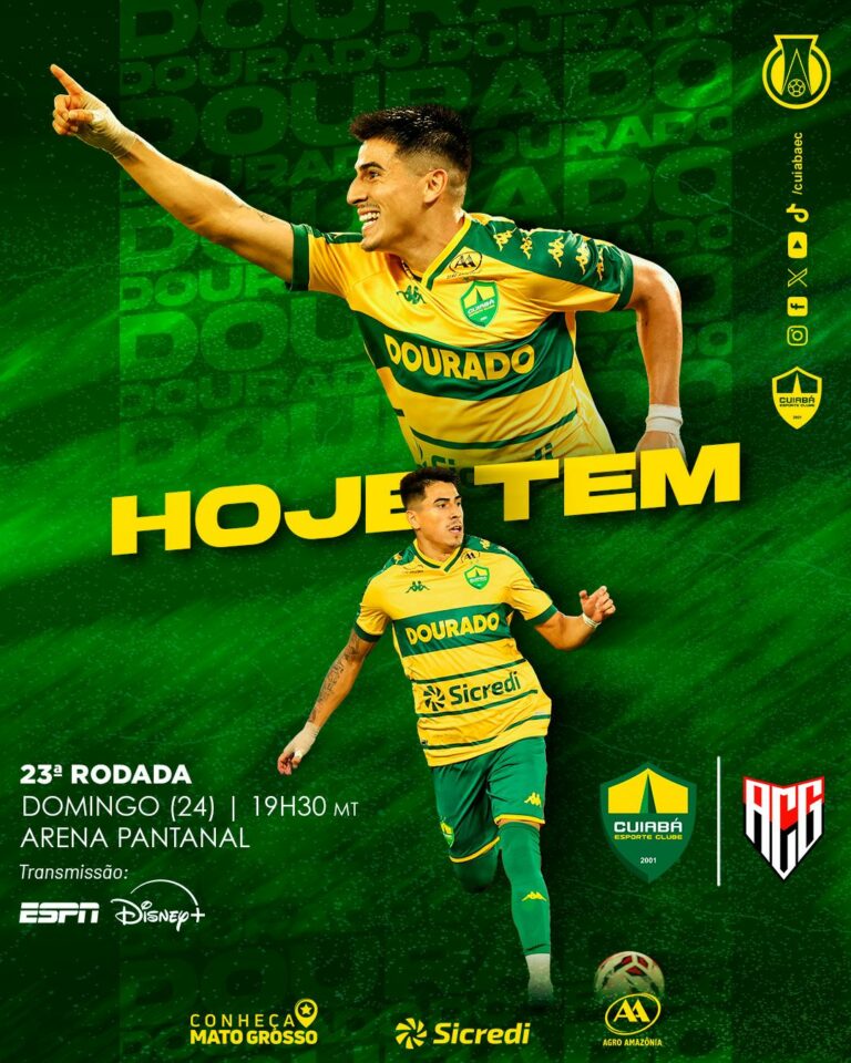 Hoje tem Dourado em casa!

Vem pra Arena Torcedor. 

 Atlético-GO 
 23ª Rod – Br…