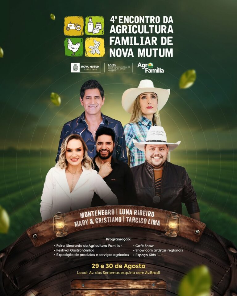 4° Encontro da Agricultura Familiar de Nova Mutum 

Vem aí um dos eventos mais …