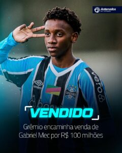 Grêmio está perto de sacramentar a venda do seu talento Gabriel Mec.

Aos 17 ano…