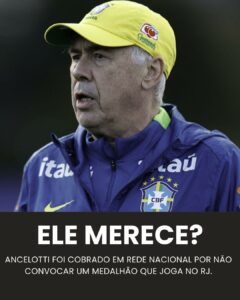Ancelotti é cobrado ao vivo por não ter convocado o…Ver mais