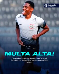 André Luiz, volante de 19 anos revelado na base do Corinthians, fez sua estreia …