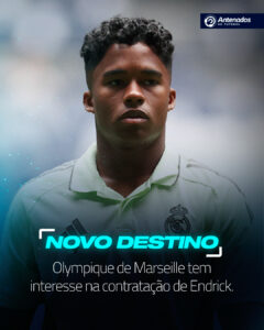 O Olympique de Marseille quer Endrick por empréstimo em janeiro, segundo o El Ch…