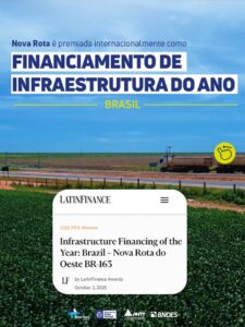 A Nova Rota do Oeste foi premiada no LatinFinance Awards como Financiamento de I…