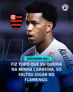 Próximo de pendurar as chuteiras, o zagueiro Gil falou sobre o desejo de ter jo…