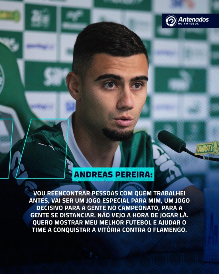 Andreas Pereira chega ao Palmeiras em alta e demonstra empolgação antes de jogo…