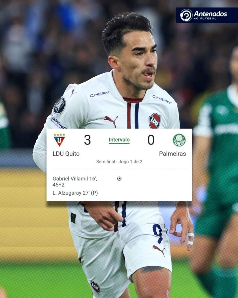 LDU NÃO ESTÁ TOMANDO CONHECIMENTO DO PALMEIRAS! 3×0 nesse primeiro tempo pela S…